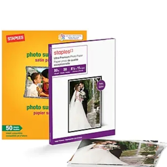 🆕️Staples Supreme Satin Photo Paper, 8.5"W x 11"L, 50/Pack New. - Picture 2 of 3